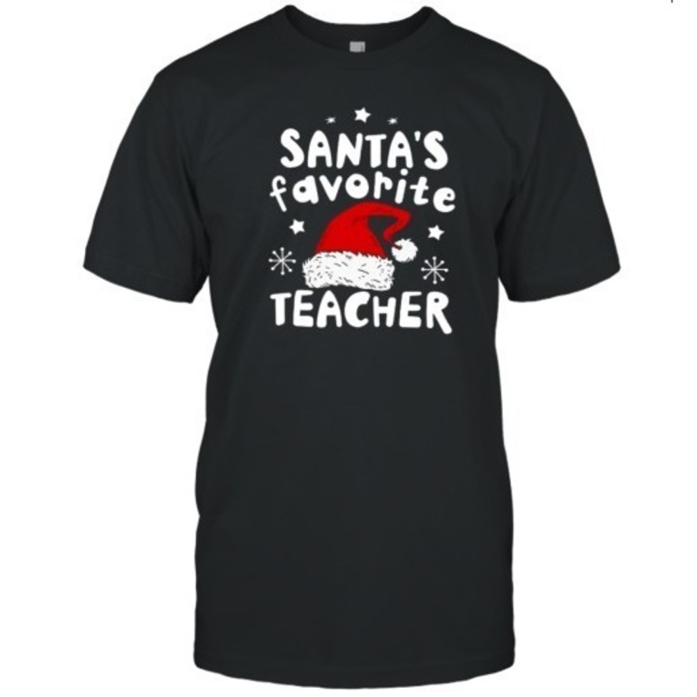 Santa_s Favorite Teacher Christmas Teacher T-Shirt